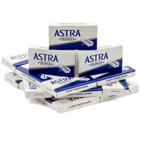 100 Astra Stainless Double-Edge Safety Razor Blades