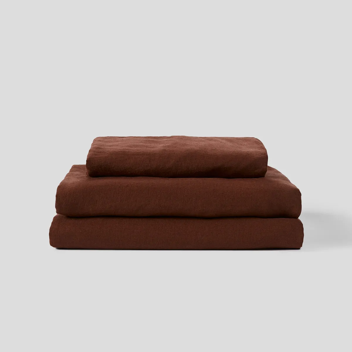 100% Linen Sheet Set Cocoa