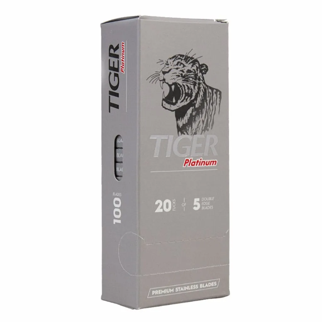 100 Tiger Platinum Double Edge Razor Safety Blades