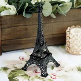 10" Black Metal Eiffel Tower Table Centerpiece, Decorative Cake Topper