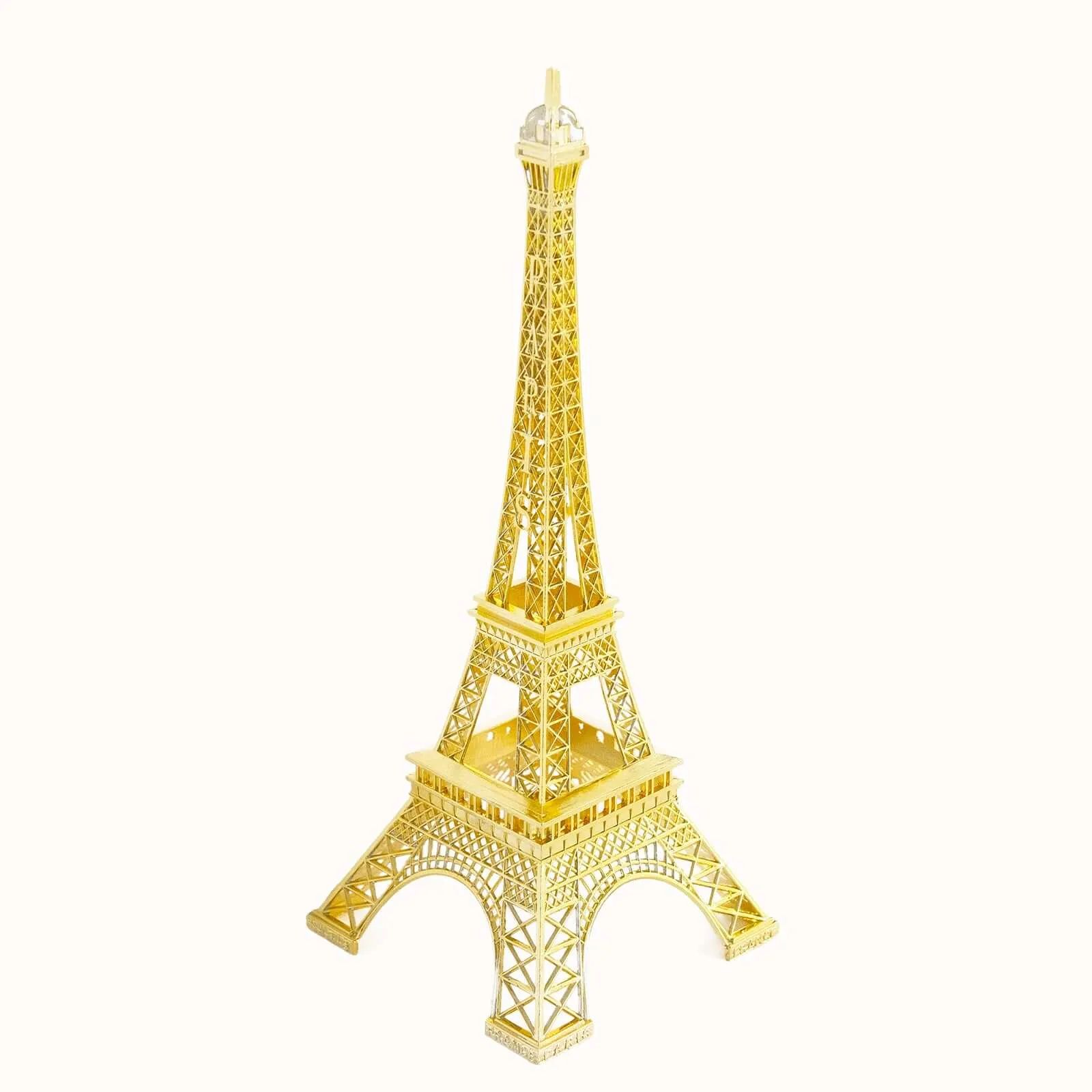 10" Gold Metal Eiffel Tower Table Centerpiece, Decorative Cake Topper