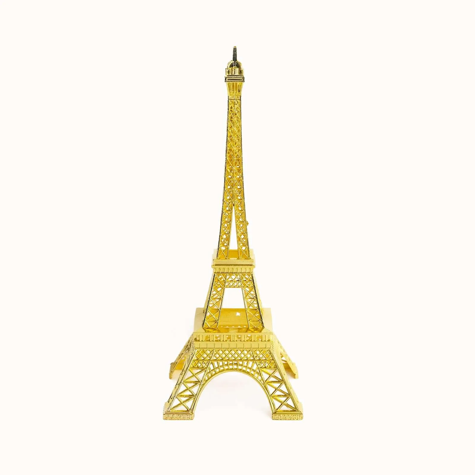 10" Gold Metal Eiffel Tower Table Centerpiece, Decorative Cake Topper