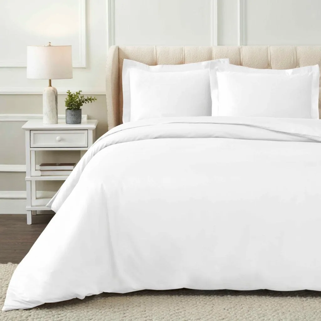 1200 Thread Count Egyptian Solid Cotton Duvet Cover Set