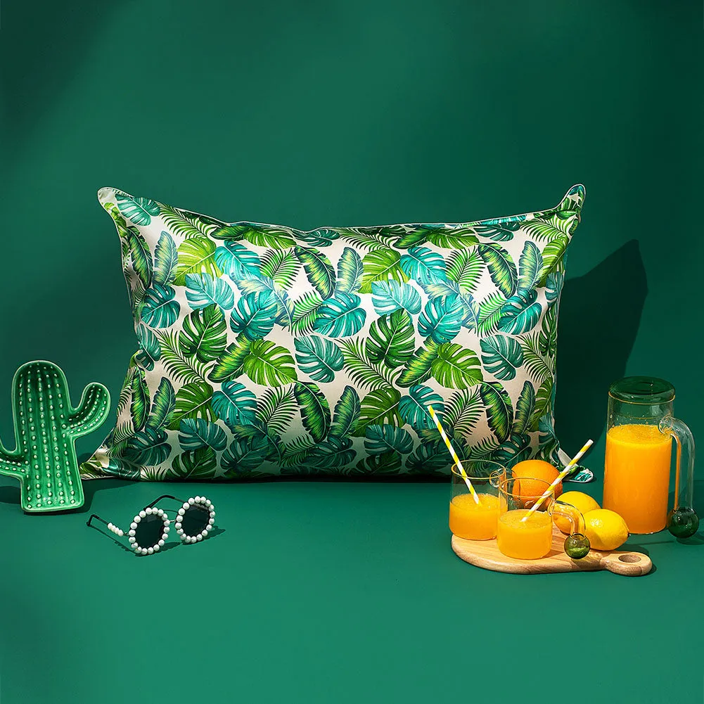 19 Momme Monstera Silk Pillowcase