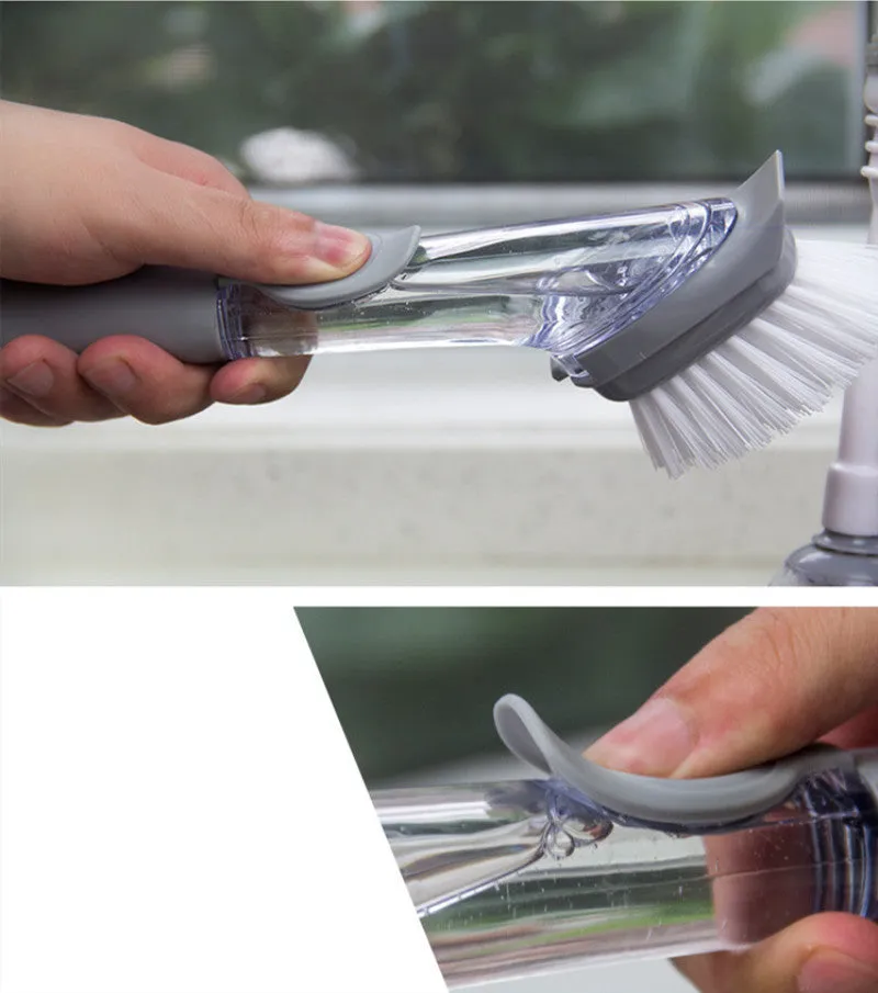 2 in1 Long Handle Cleaning Brush with Removable Brush Head