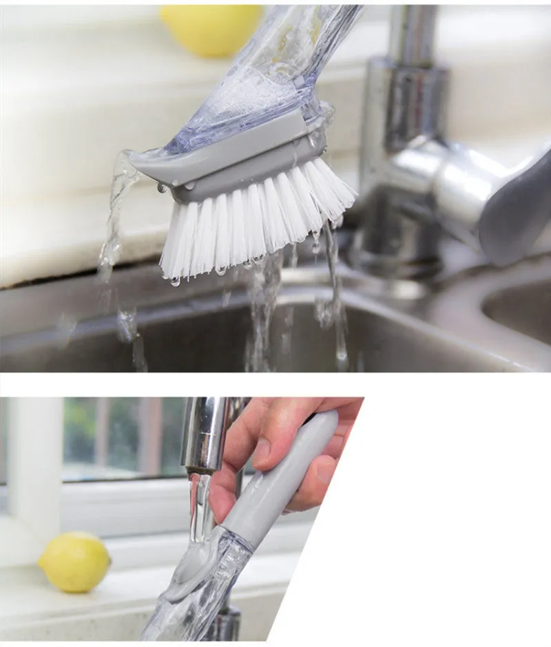 2 in1 Long Handle Cleaning Brush with Removable Brush Head