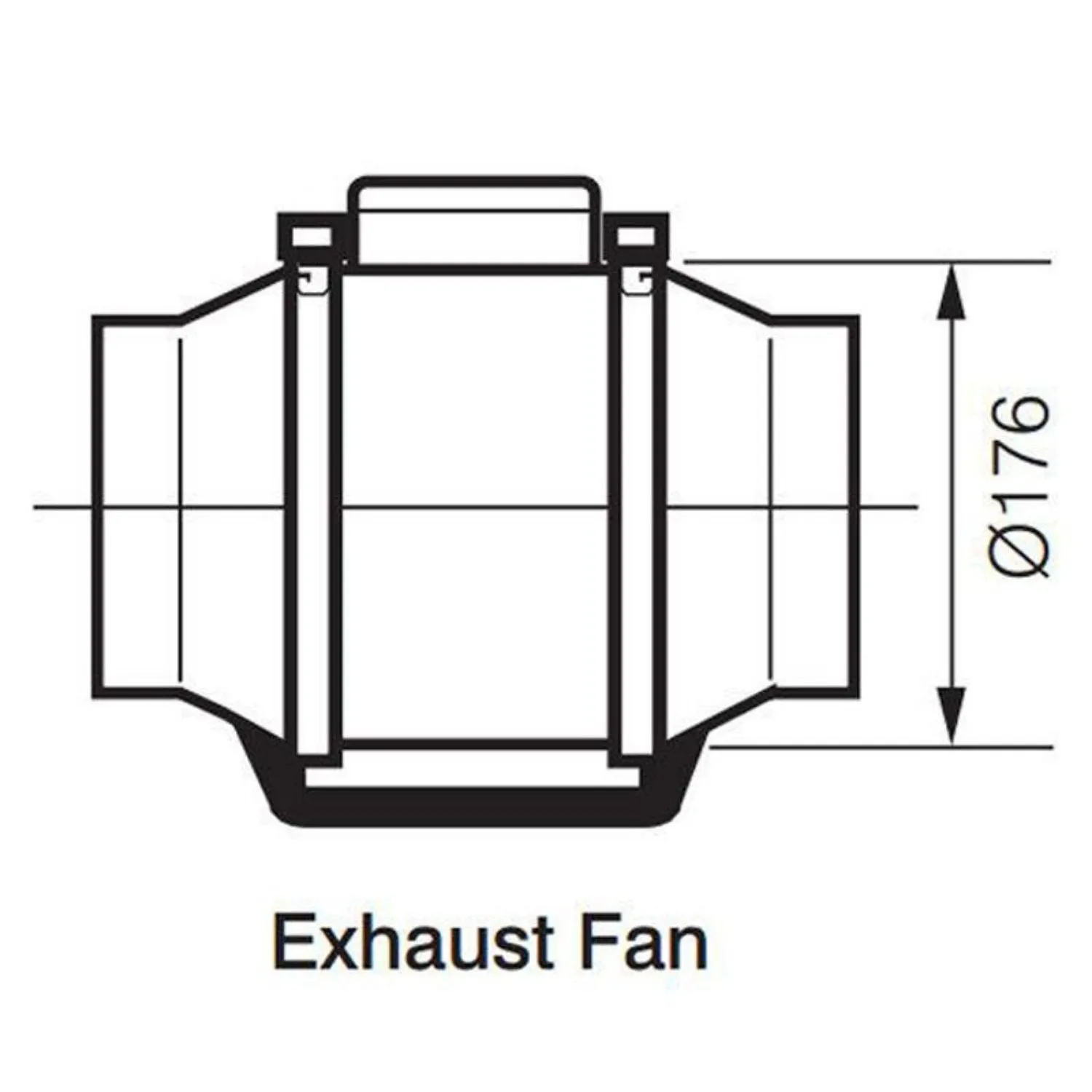 202/245m³/h Provent in-Line Duct Mounted Fan Kit (RIL-100 4M Duct internal/External Grille)