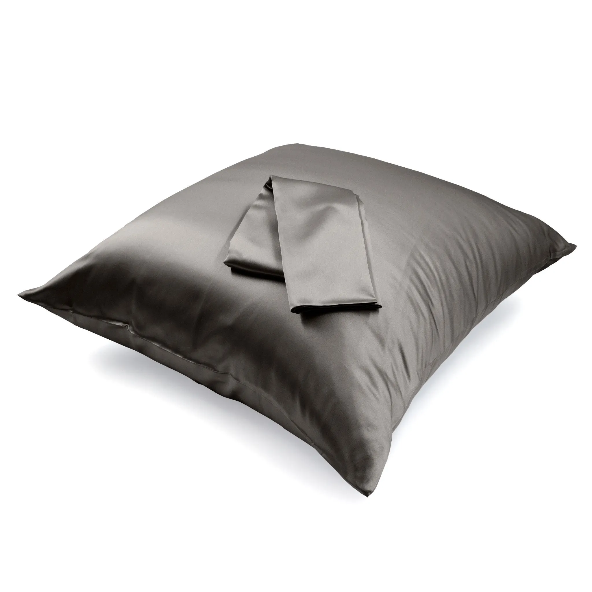 22 Momme Silk Euro Sham - Gunmetal