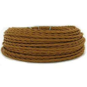 3 Conductor Bronze Twisted Rayon Covered Cord - Per Foot - 18 AWG