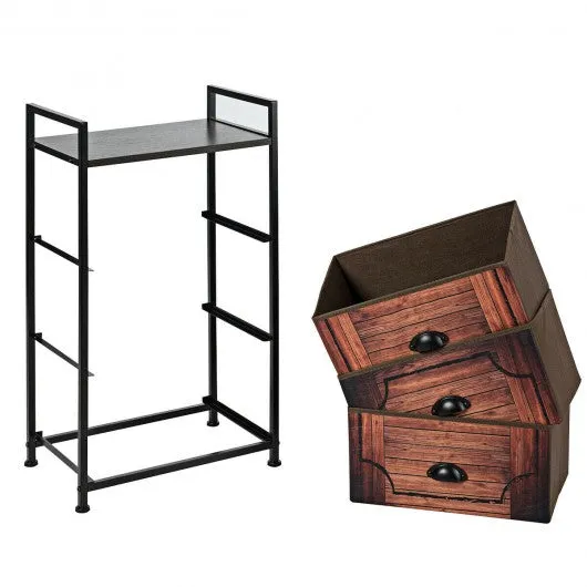 3 Drawer Fabric Dresser Storage Tower Nightstand