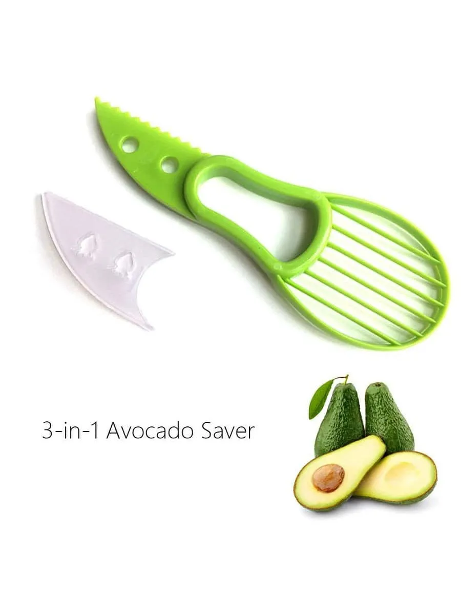 3-in-1 Avocado Slicer Shea Corer Butter Fruit Peeler Cutter Pulp Separator Plastic Knife Kitchen Vegetable Tools Home Accessory