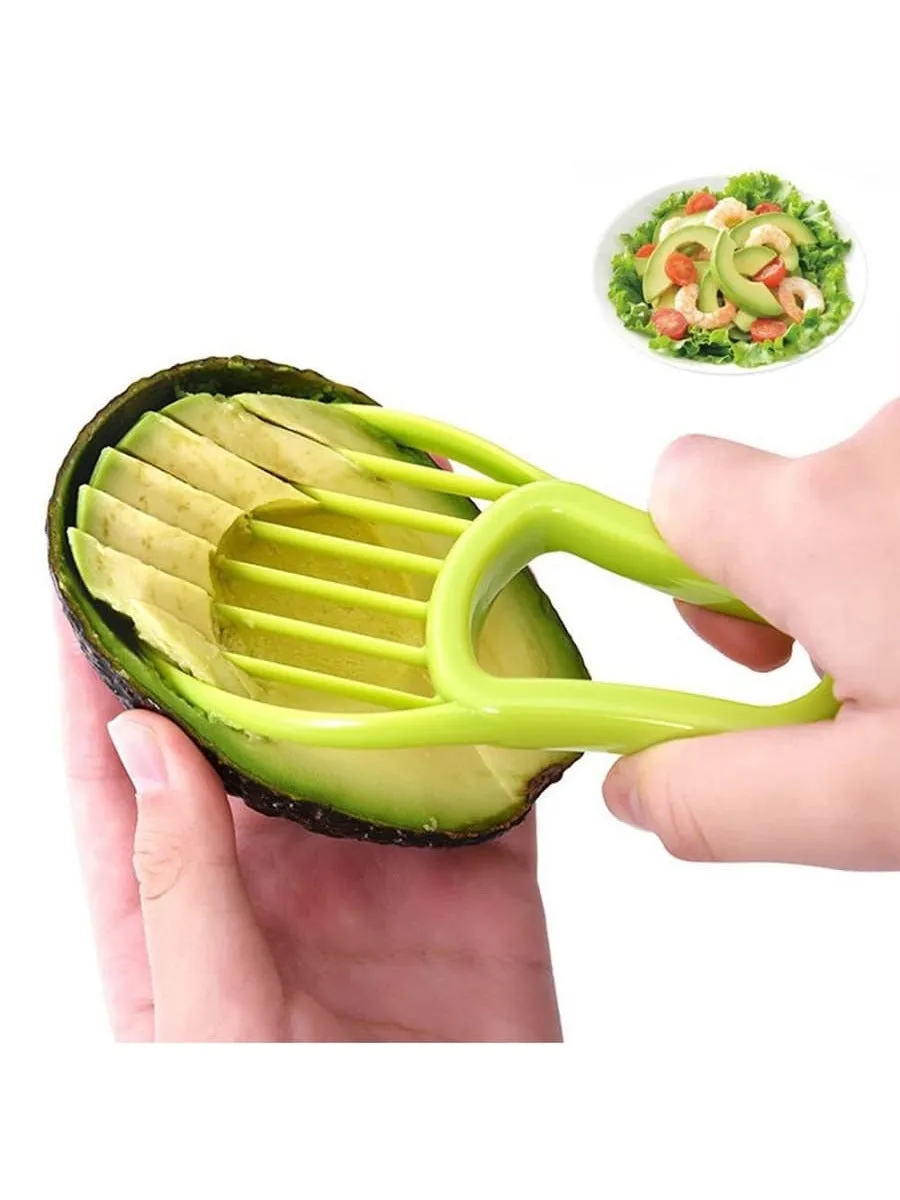 3-in-1 Avocado Slicer Shea Corer Butter Fruit Peeler Cutter Pulp Separator Plastic Knife Kitchen Vegetable Tools Home Accessory