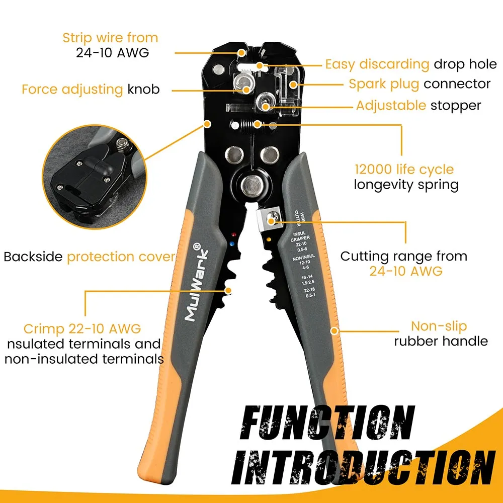 3-In-1 Multi Self Adjusting Wire Stripper/Cutter/Crimper