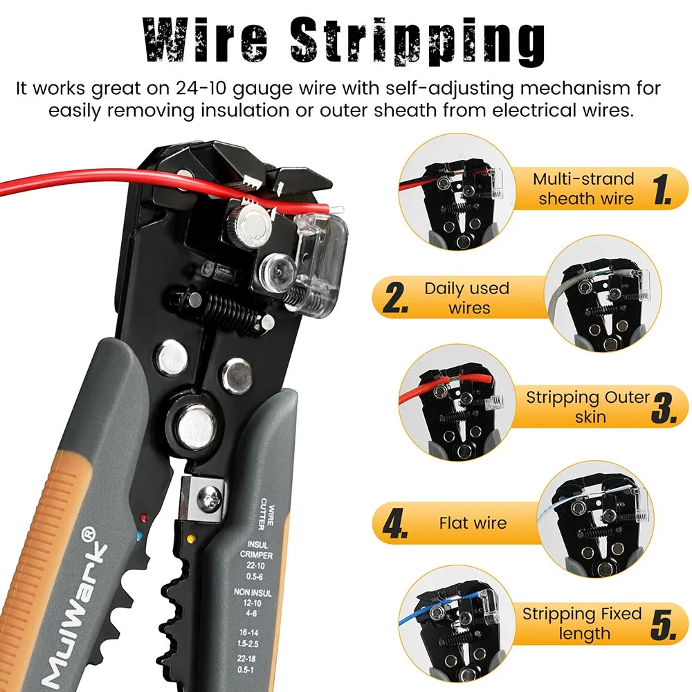 3-In-1 Multi Self Adjusting Wire Stripper/Cutter/Crimper