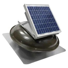 433 CFM Steel Solar Powered Roof Mount Power Attic Ventilators with Mounted Panel