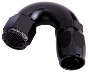 550 Series Cutter One-Piece Full Flow Swivel 150° Hose End -4AN AF555-04BLK