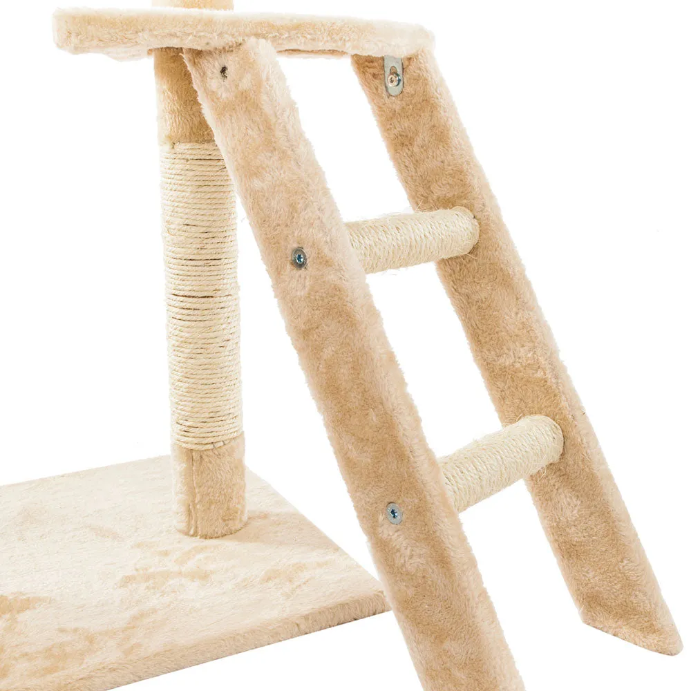 60" Solid, Cute Sisal Rope, Plush Cat Climb Tree Cat Tower