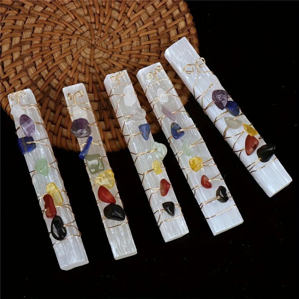 7 Chakra Crystal Amethyst Quartz Stone Home Decor Wand