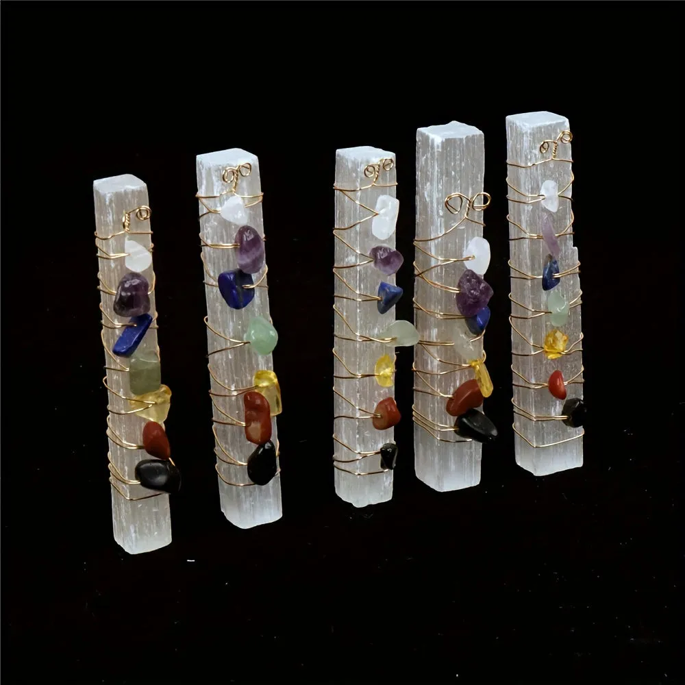 7 Chakra Crystal Amethyst Quartz Stone Home Decor Wand