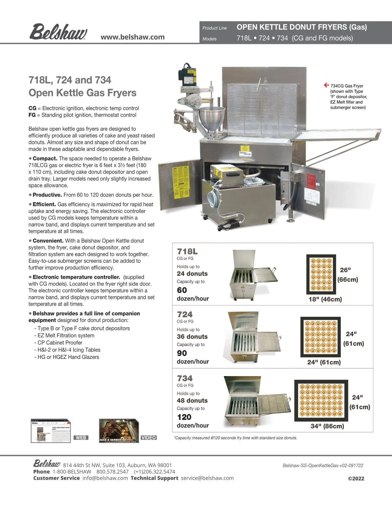 734CG Donut Fryer Natural Gas Electronic Controller 120V