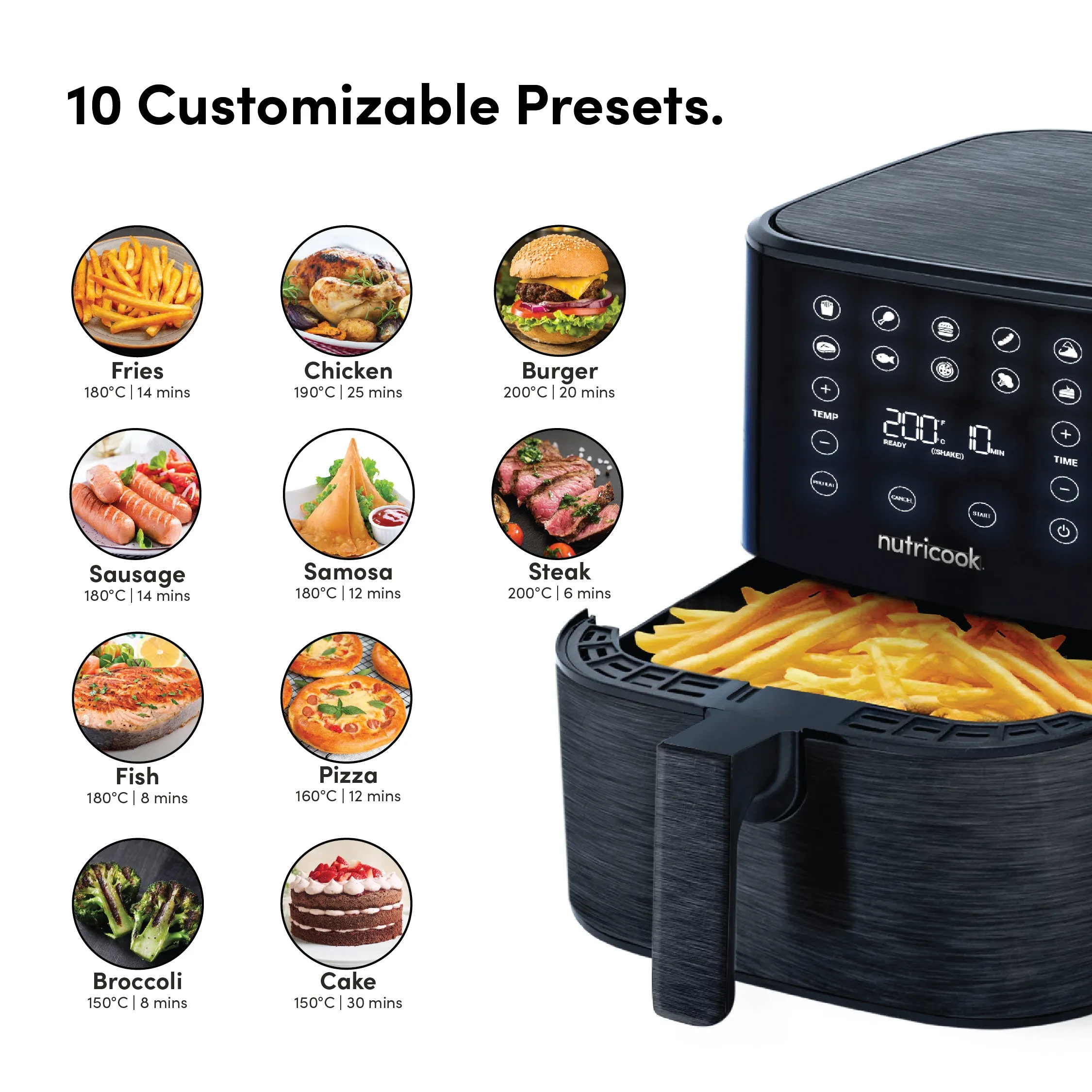 Air Fryer 2 - Black - 5.5L (Brown Box)