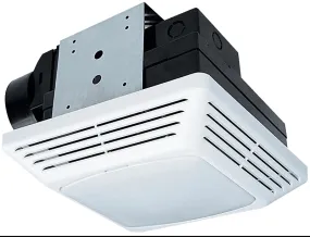 Air King BFQL120 Bathroom Exhaust Fan, 0.8 A, 120 V, 120 cfm Air, 5 sones, LED Lamp, 4 in Duct, White :EA: QUANTITY: 1