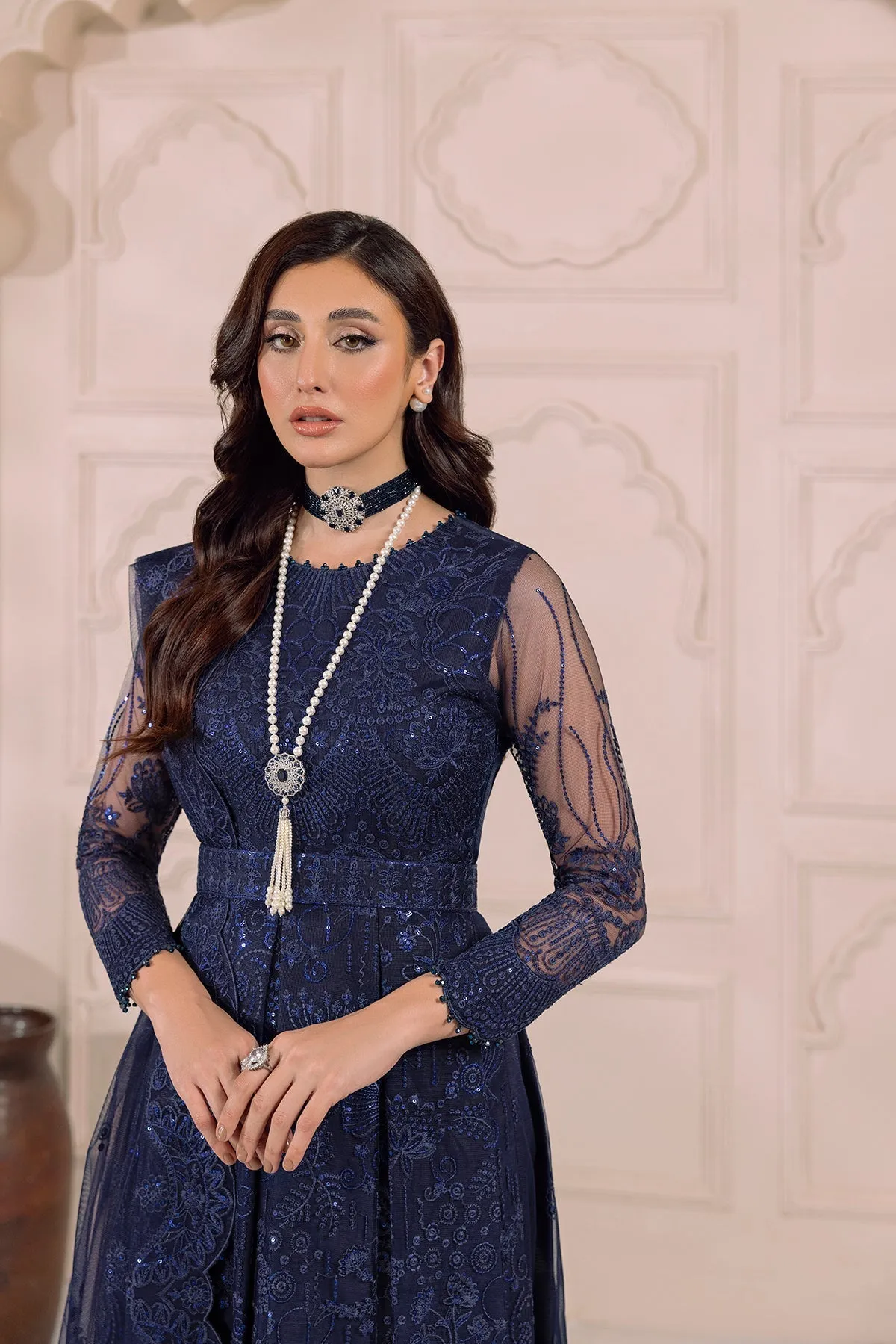 Alizeh Dua Luxury Formals – V01D01A- KHIRAD ( BLUE )