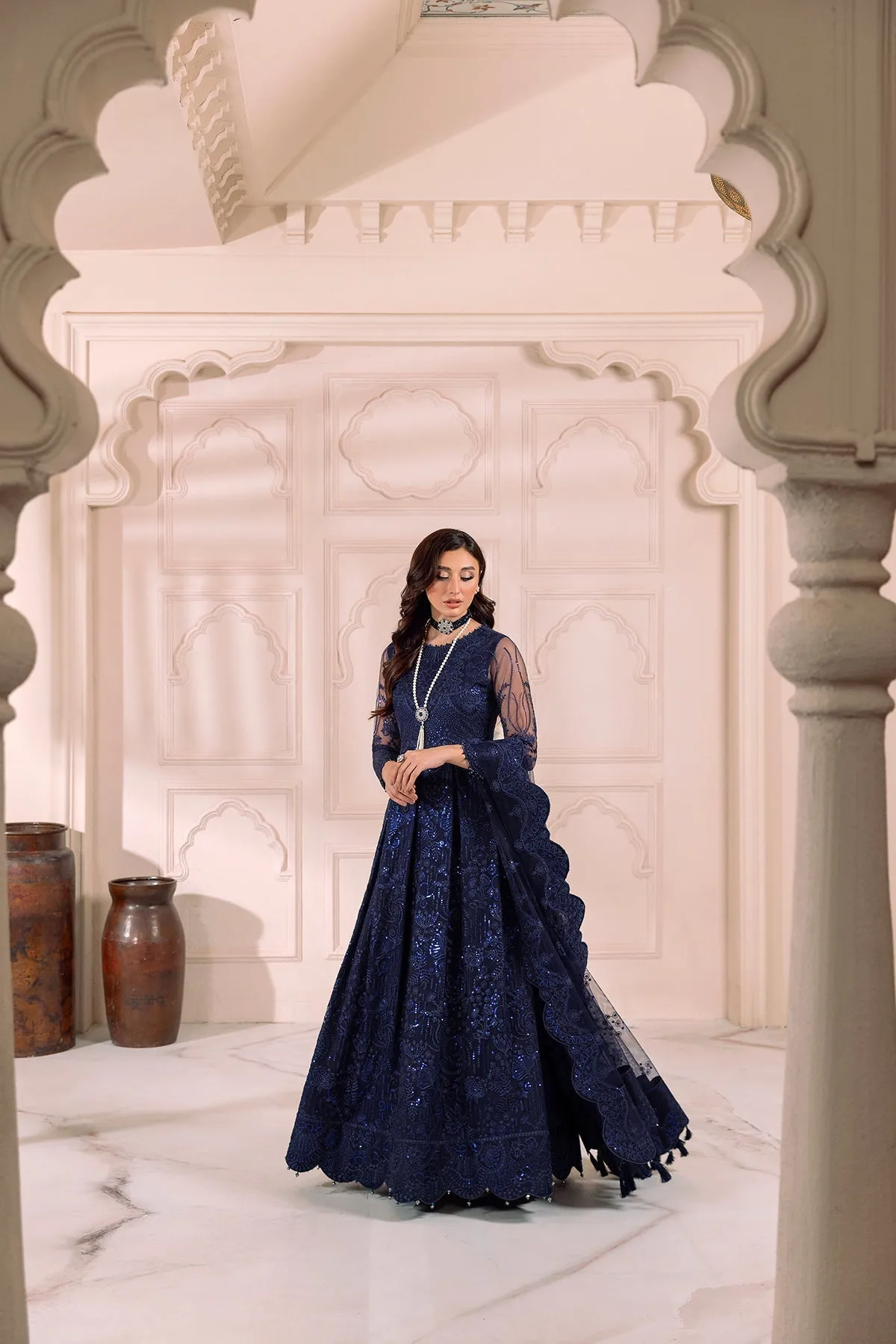 Alizeh Dua Luxury Formals – V01D01A- KHIRAD ( BLUE )