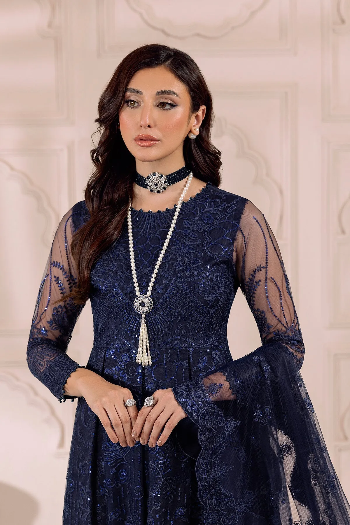 Alizeh Dua Luxury Formals – V01D01A- KHIRAD ( BLUE )