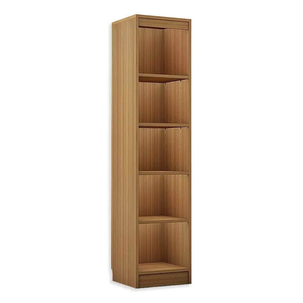 Alpha Bookshelf, 5 Rack Tower, 54" High, Misty Oak