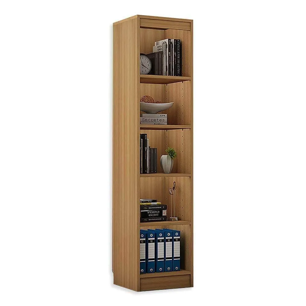 Alpha Bookshelf, 5 Rack Tower, 54" High, Misty Oak