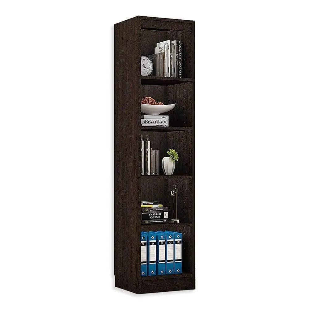 Alpha Bookshelf, 5 shelf Tower, Classic Wenge *Installation Included*