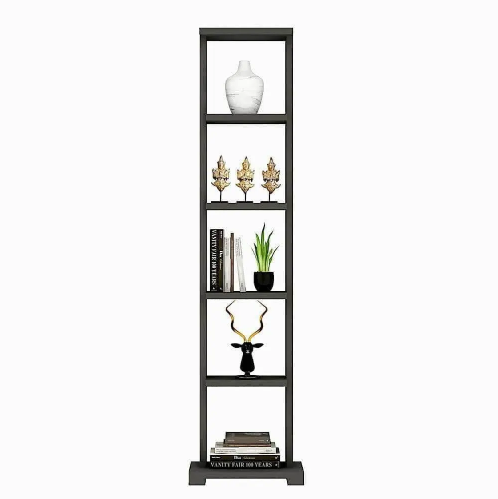 Alpha Lite Bookshelf, 5 shelves, 54 inch high, Slate Grey