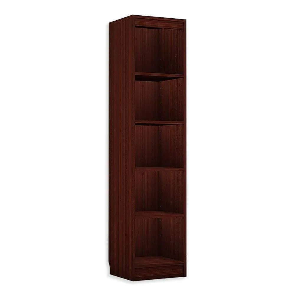 Alpha Trendy Book Shelf, Storage Racks and Shelves, 5 Shelfs, 67" High, Mahogany Finish