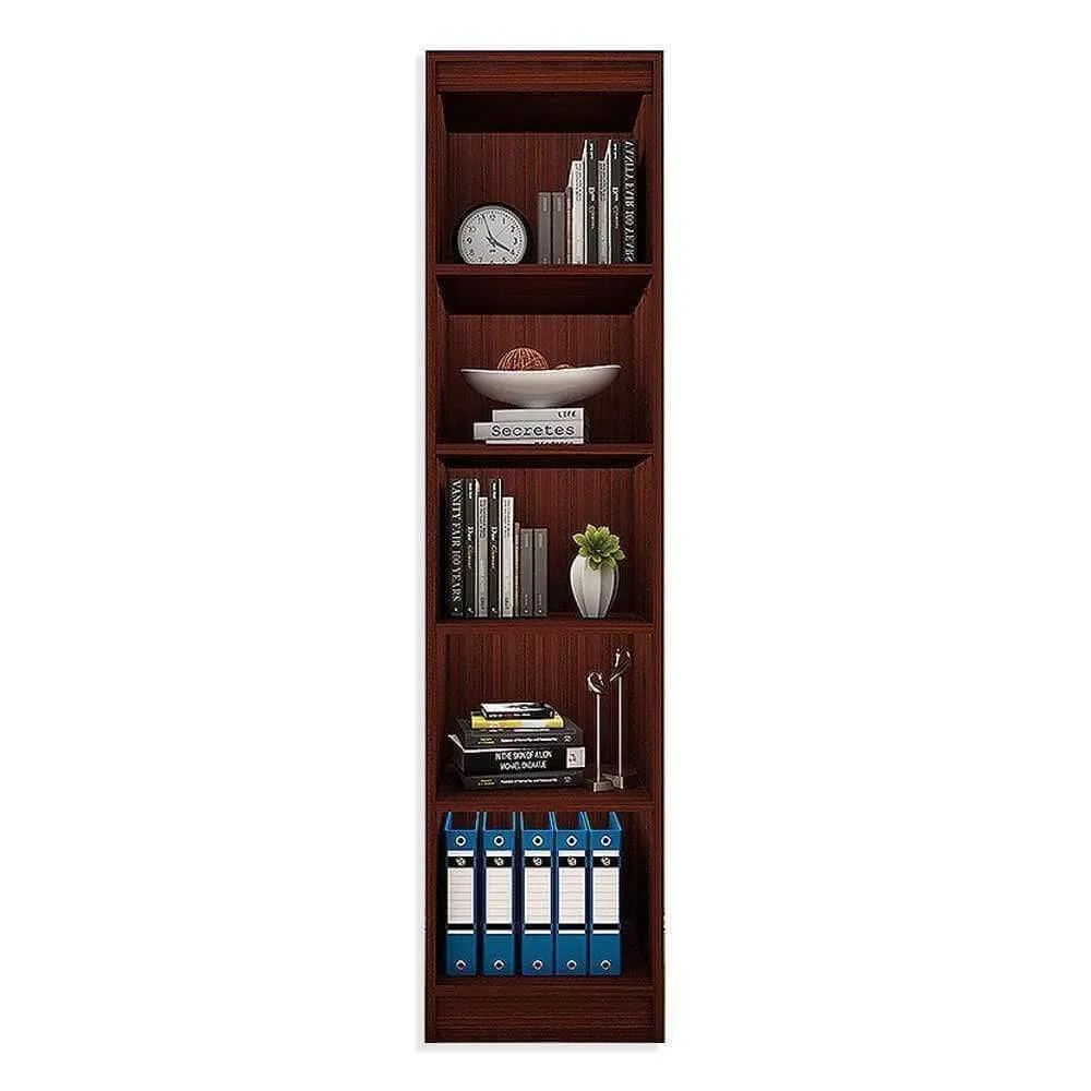 Alpha Trendy Book Shelf, Storage Racks and Shelves, 5 Shelfs, 67" High, Mahogany Finish