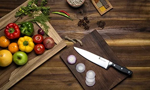 Amazon Brand - Solimo Premium Stainless Steel 8 inch blade Chef's Knife, Silver