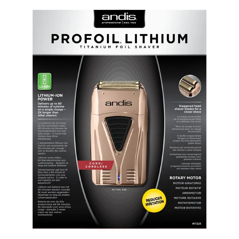 Andis Profoil Lithium Titanium Foil Shaver TS1 Copper