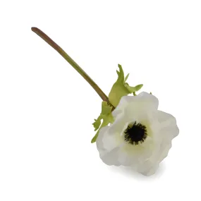 Anemone Stem, 16.5" - White