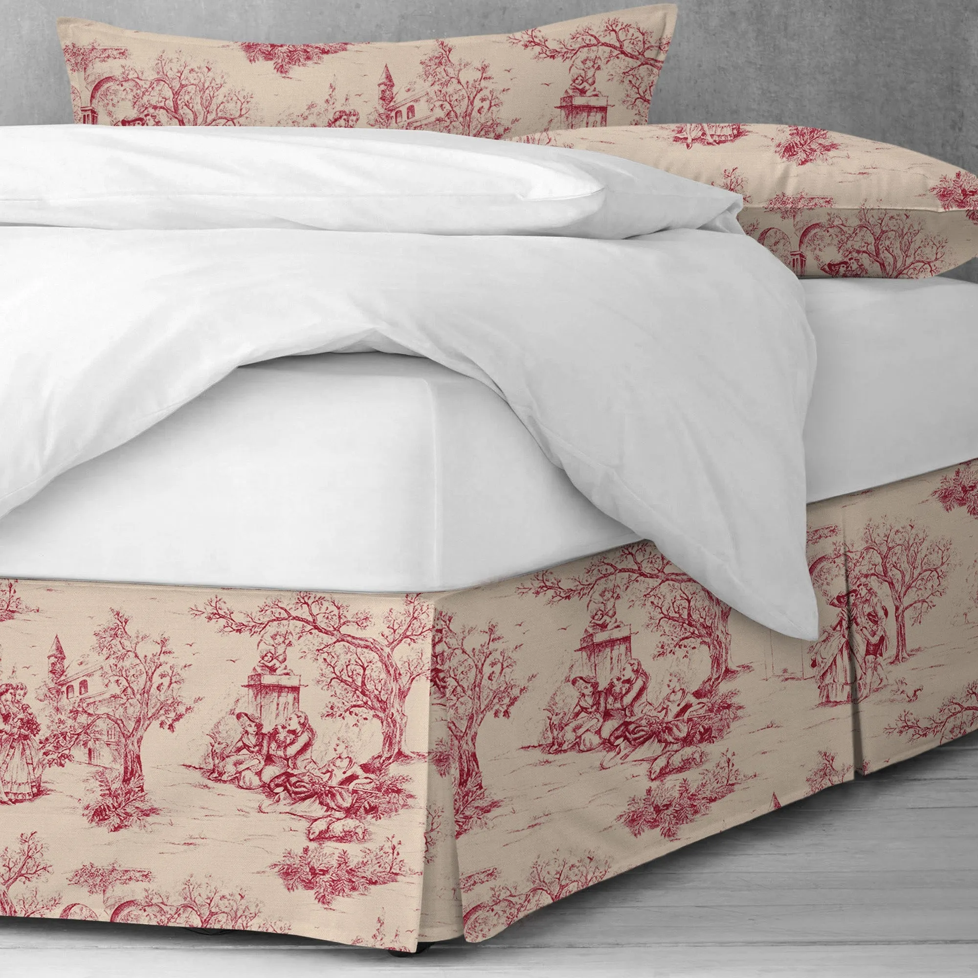 Archamps Toile Red Bedding