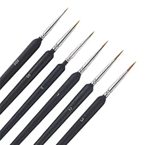 AstonAndiaMiniature Paint Plastic Brushes, Detail Fine Tip Paint Brushes Set with Ergonomic Handle - Suitable for Acrylic Painting, Oil, Face, Nail, Scale Model Painting