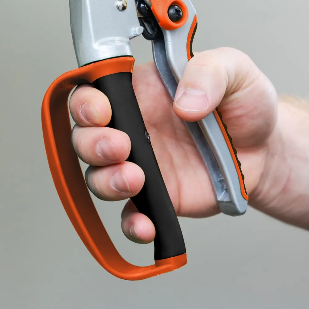 Auto-Rotating Ratchet Pruners - Comfortable Shears With Protective Handle