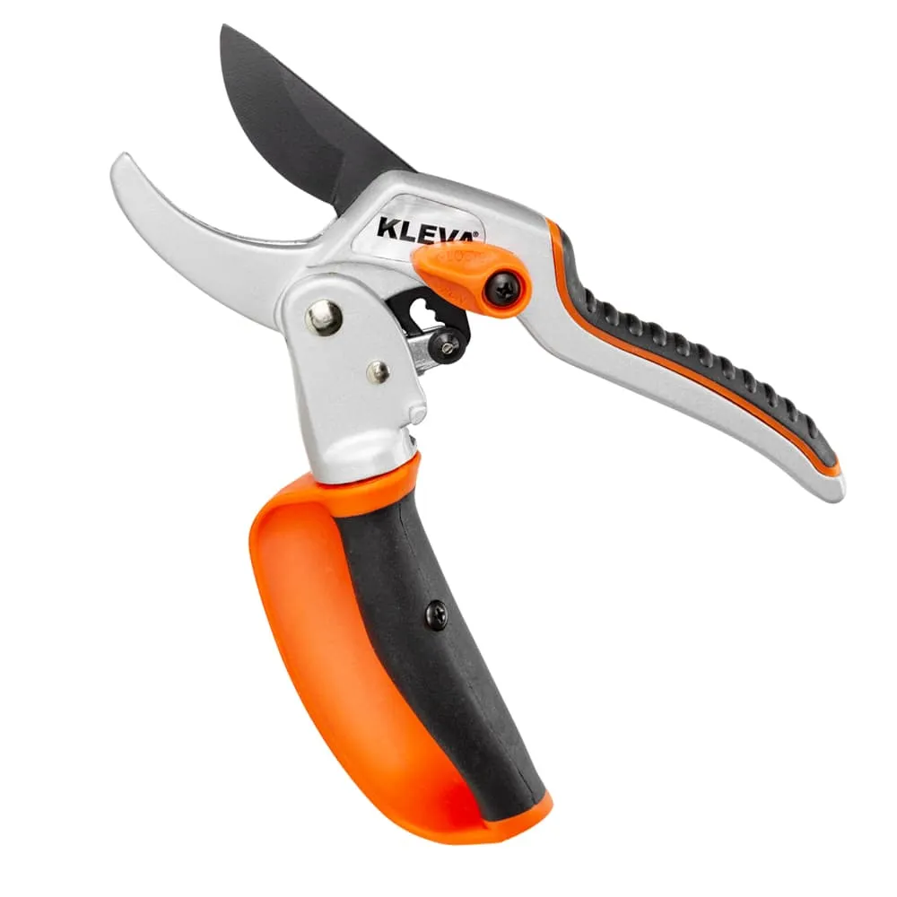 Auto-Rotating Ratchet Pruners - Comfortable Shears With Protective Handle