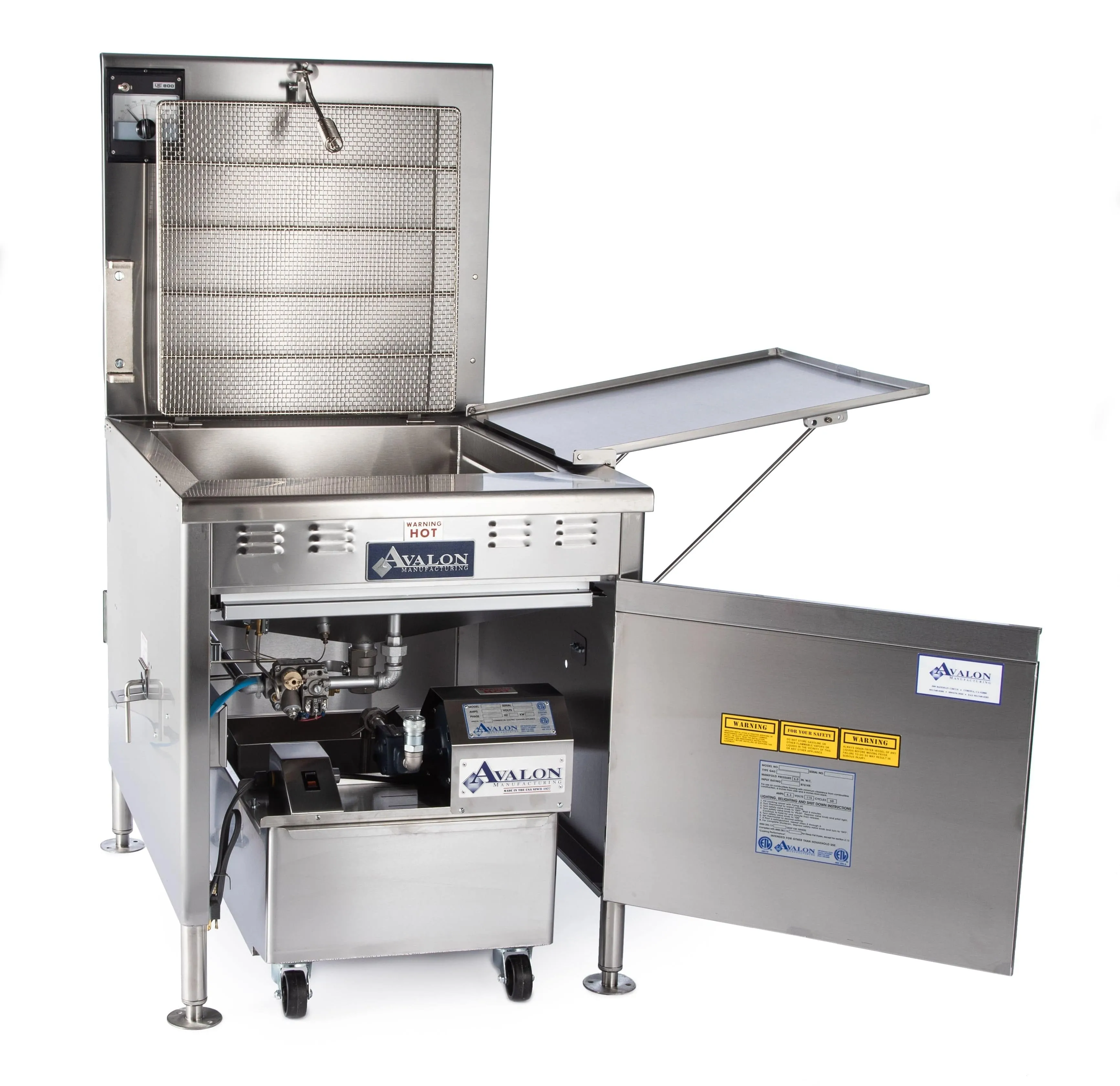 Avalon (ADF24-E-3) 24" X 24" Donut Fryer, Electric (3 phase) Right Side Drain Board