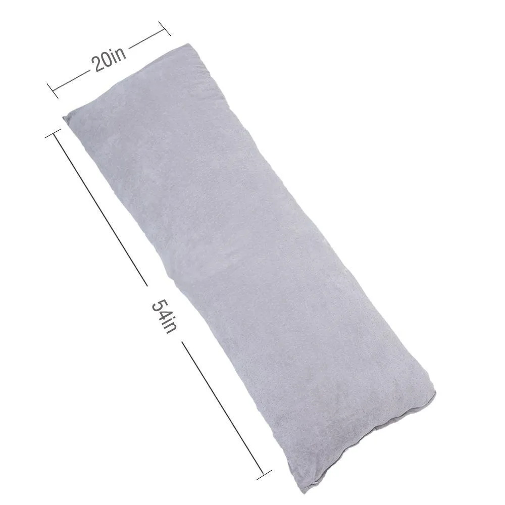 AWESLING Breathable Replacement Velour Pillowcase, Fit for 21x55 Inch Body Pillow