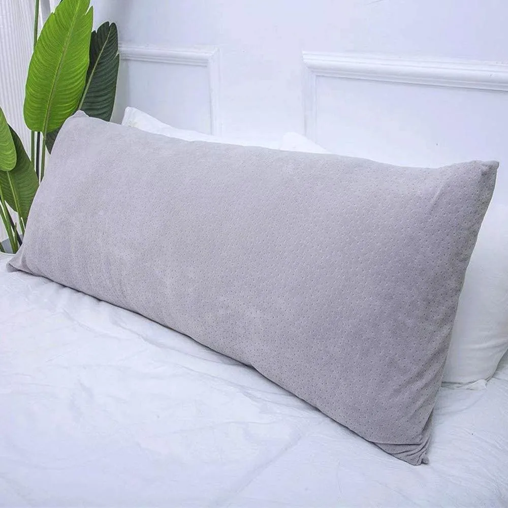 AWESLING Breathable Replacement Velour Pillowcase, Fit for 21x55 Inch Body Pillow