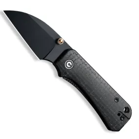 Baby Banter Pocket Knife - Black Micarta - Black Stonewash Nitro V Wharncliffe