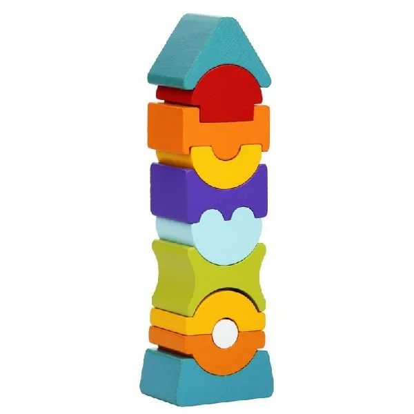 Balance tower IX - wooden jigsaw puzzle 11 parts