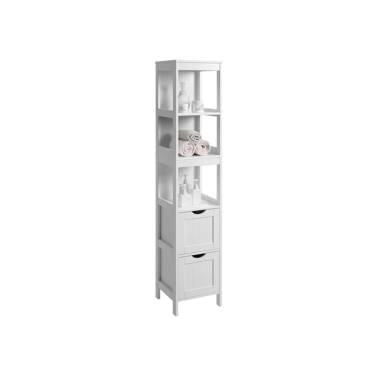 Bathroom Tall Cabinet Linen Tower