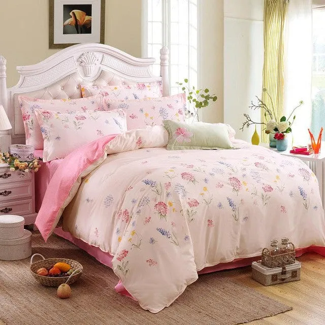 bedding set 5 size Green Spirit bedding set duvet cover set Korean bed sheet  duvet cover  pillowcase pink bed cover  bed linen