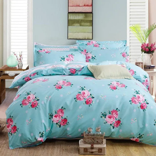 bedding set 5 size Green Spirit bedding set duvet cover set Korean bed sheet  duvet cover  pillowcase pink bed cover  bed linen